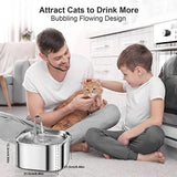 3.2L Automatic Electric Stainless Steel Cat Water Fountain