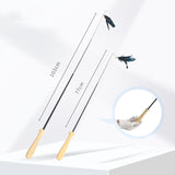 2 X Retractable Feather Cat Teaser Stick