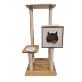 122cm Premium Wooden Laminate Scratching Tower