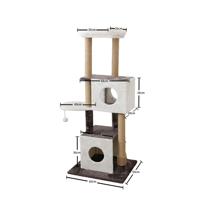 141cm Deluxe Multi-Function Three-Level Cat Tree