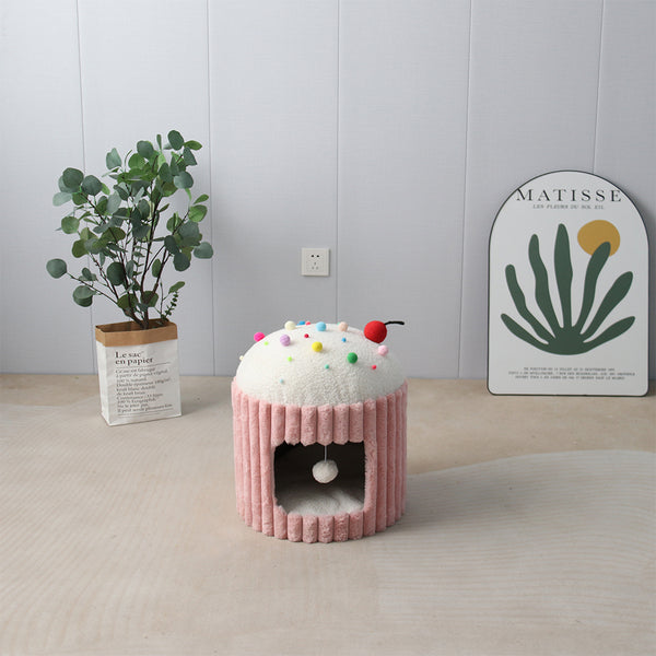 Pink Cupcake Cat House