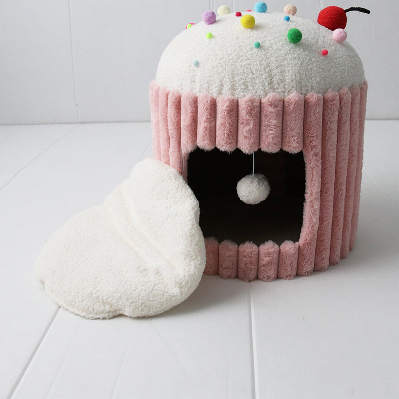 Pink Cupcake Cat House