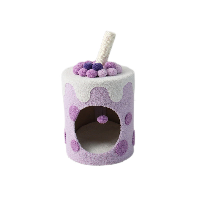 Purple Bubble Milktea Cat House