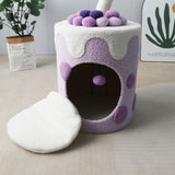 Purple Bubble Milktea Cat House