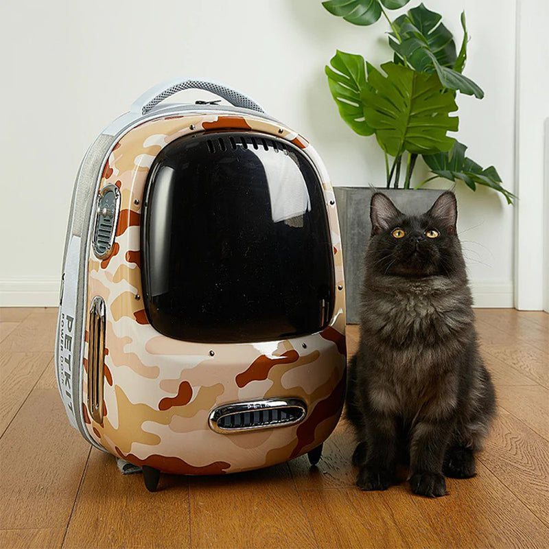 Smart Cat Backpack with Fan - Desert Camo