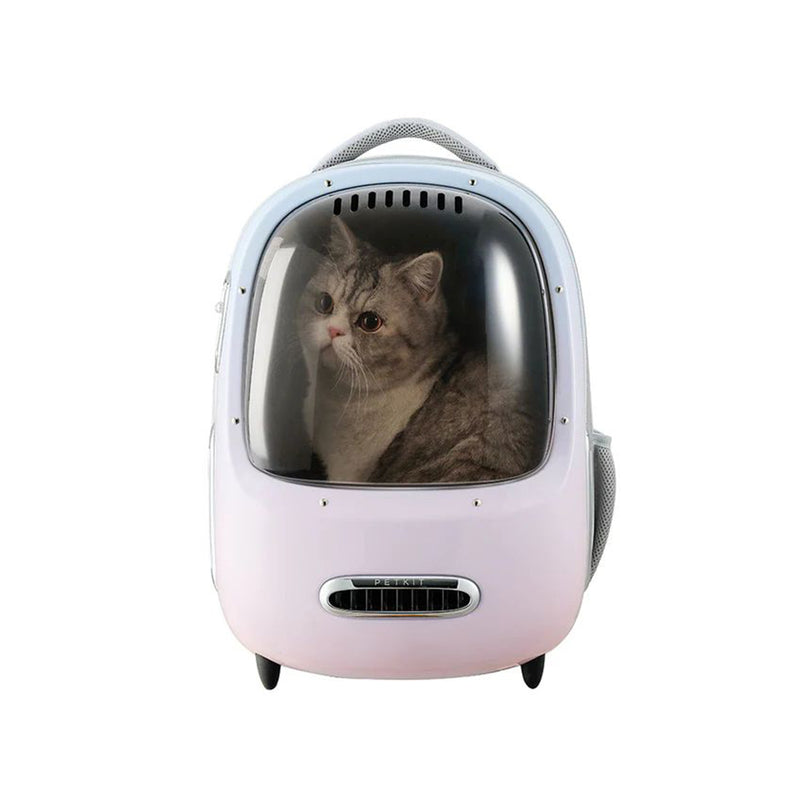 Smart Cat Backpack with Fan - Pink