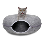 Felt Cat Tunnel Bed Medium - Dark Grey