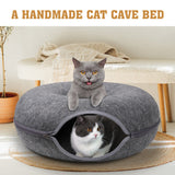 Felt Cat Tunnel Bed Medium - Dark Grey