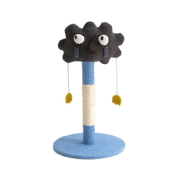 Cute Emoticon Scratching Post - Grey