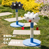 Cute Emoticon Scratching Post - White