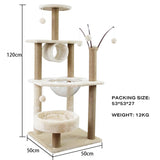 Plush 120cm Cat Scratching Tower