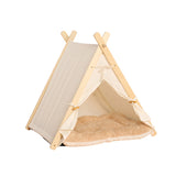 Pet Teepee Tent with Removable and Washable Cushion - Pink Cream