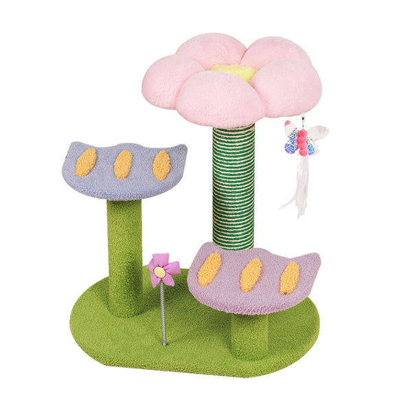 Plush Tulip Cat Scratching Tower