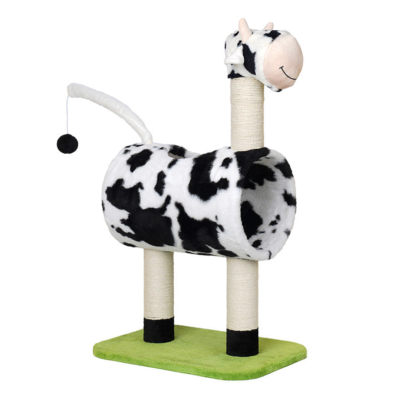 50cm Plush Cow Scratching Tower