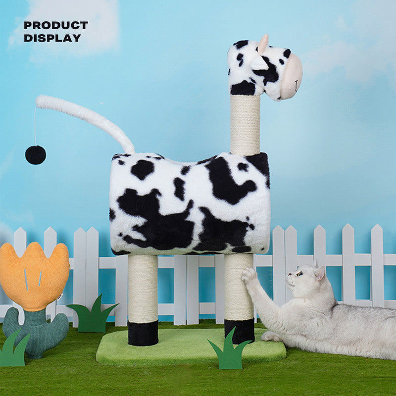 50cm Plush Cow Scratching Tower