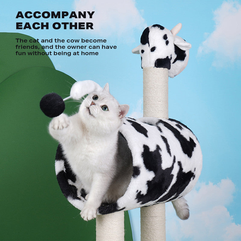 50cm Plush Cow Scratching Tower