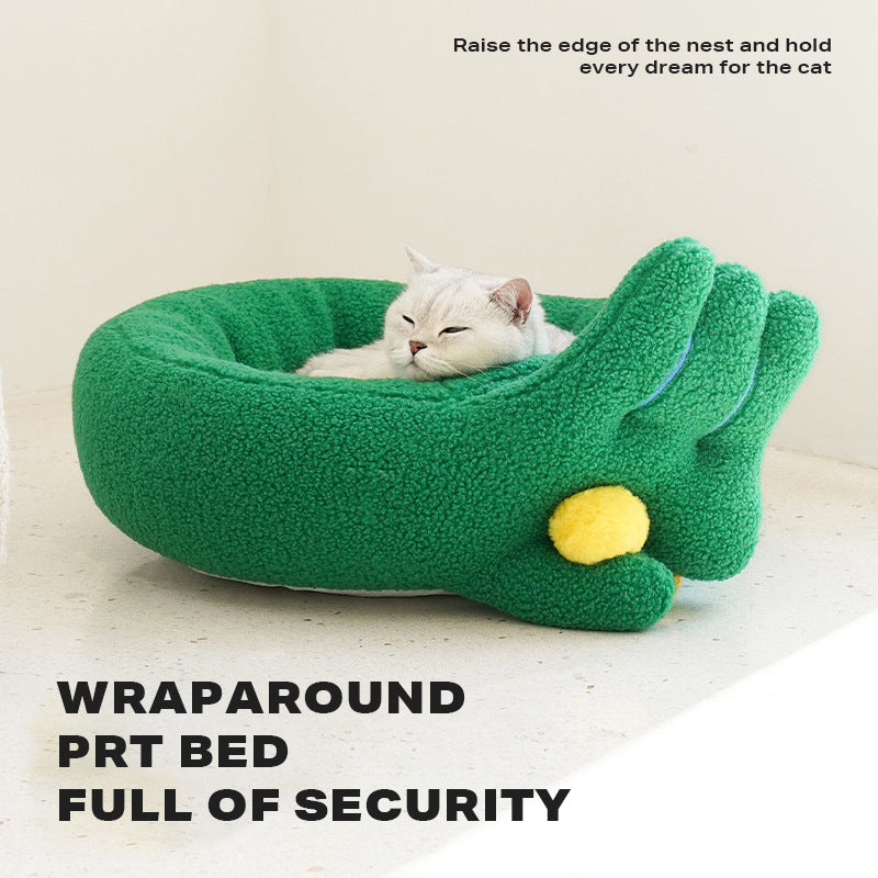 OK Gesture Calming Pet Bed