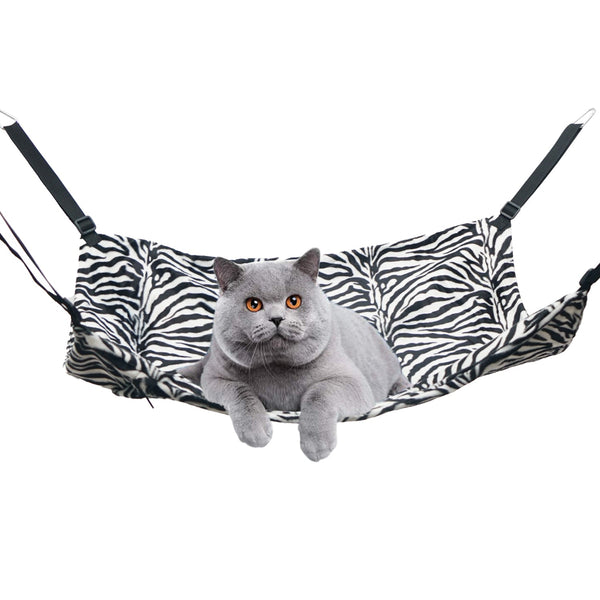 Warm Fleece Cat Hammock - Zebra