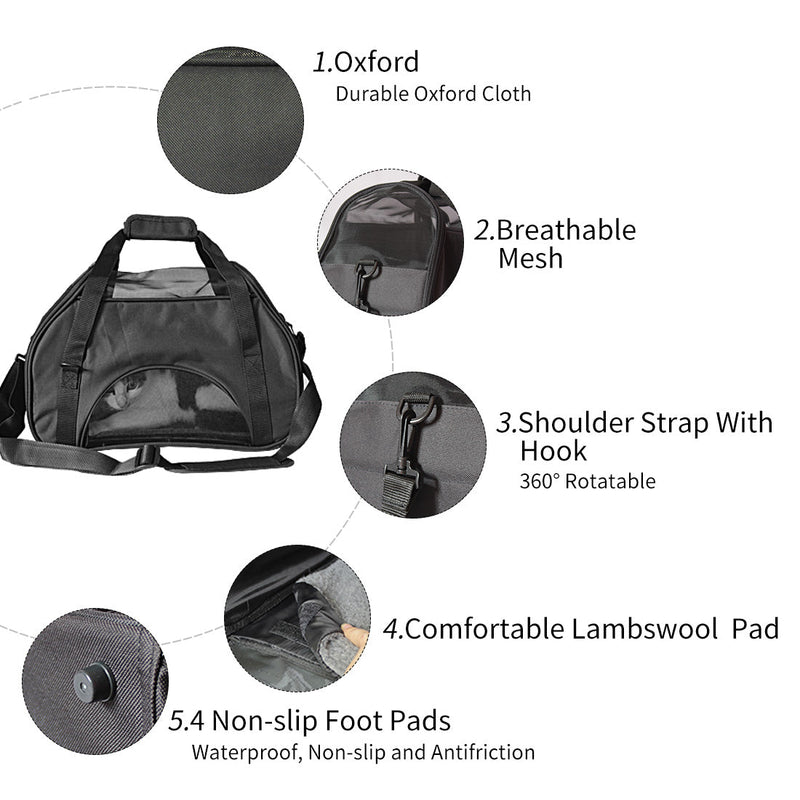 Black Portable Pet Carrier