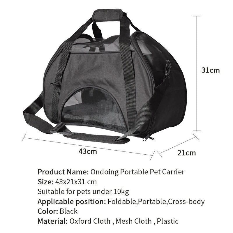 Black Portable Pet Carrier