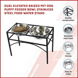 Dual Elevated Stainless Steel Pet Bowl Set